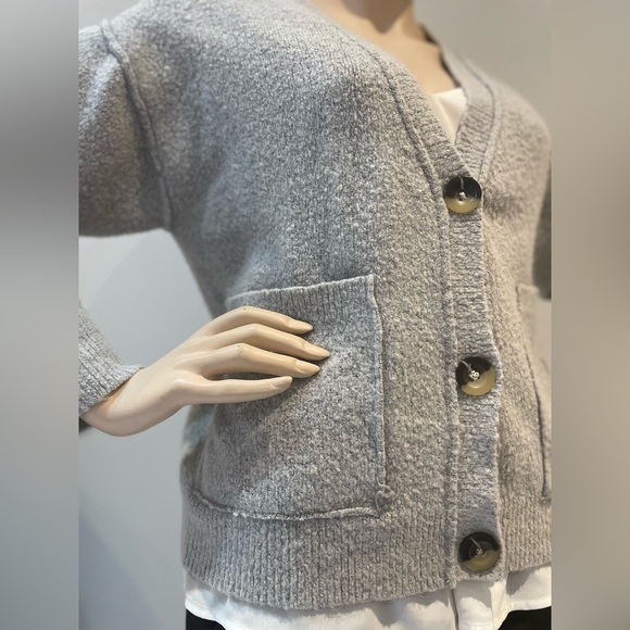 URBAN HERITAGE | Fleece touch Cardigan in gray Size Small - Picture 6 of 12